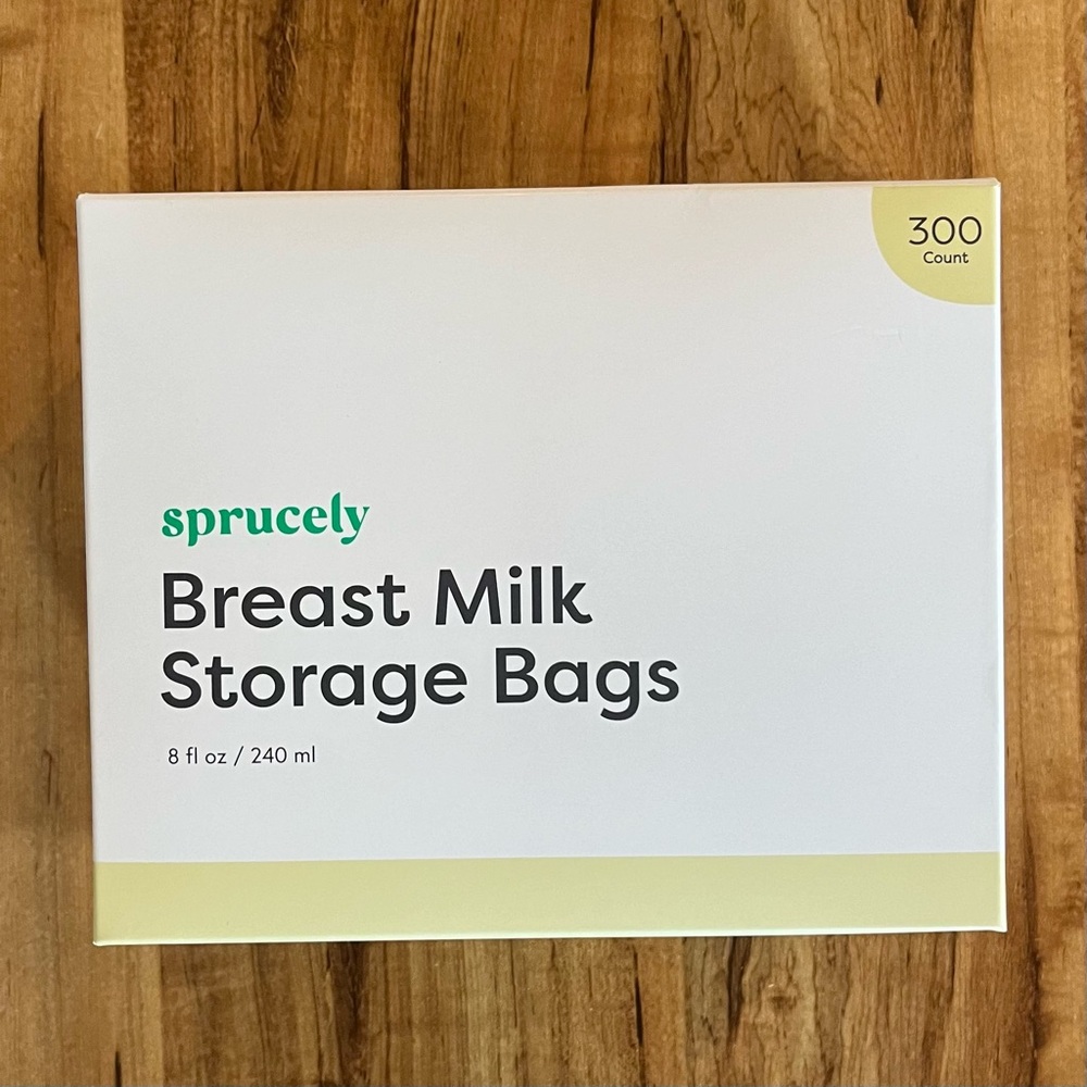 Sprucely 300 milk storage bags - unopened box